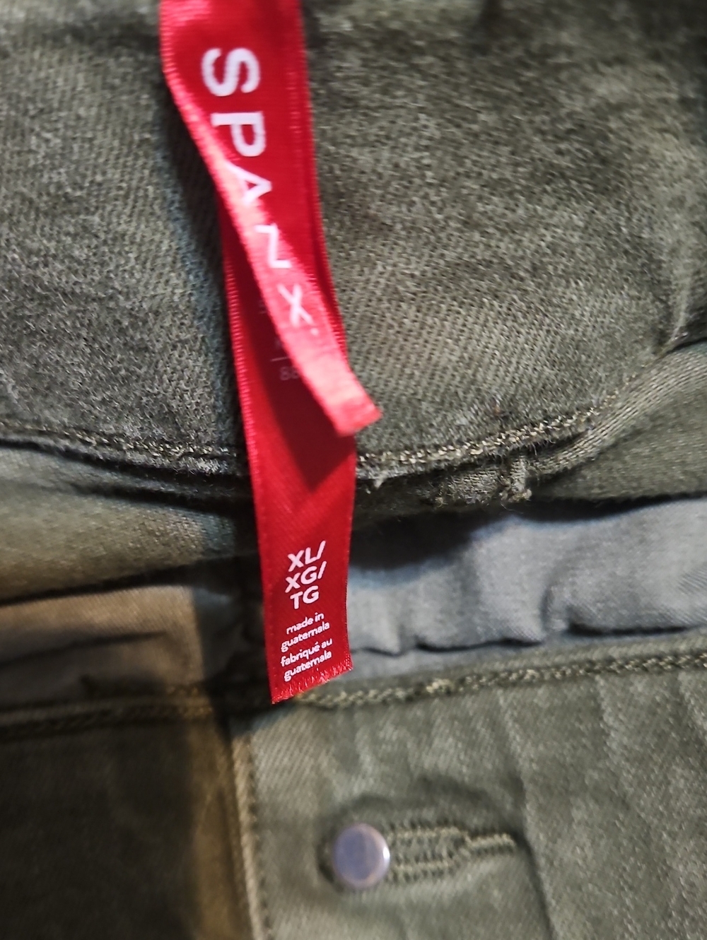 Spanx High-Rise Wide-Leg Crop Jeans in Olive - Picture 5 of 7